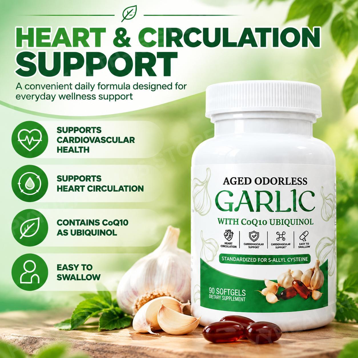 Aged Odorless Garlic Softgels  - Coq10 Ubiquinol Softgel 评论和价格