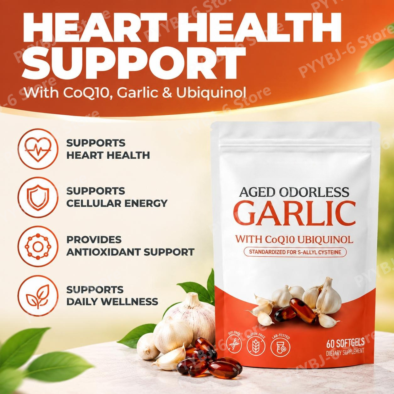 Aged Odorless Garlic Softgels  - Coq10 Ubiquinol Softgel 评论和价格