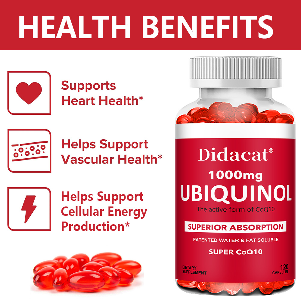 Ubiquinol CoQ10 1000mg Softgel - Coq10 Ubiquinol Softgel 评论和价格