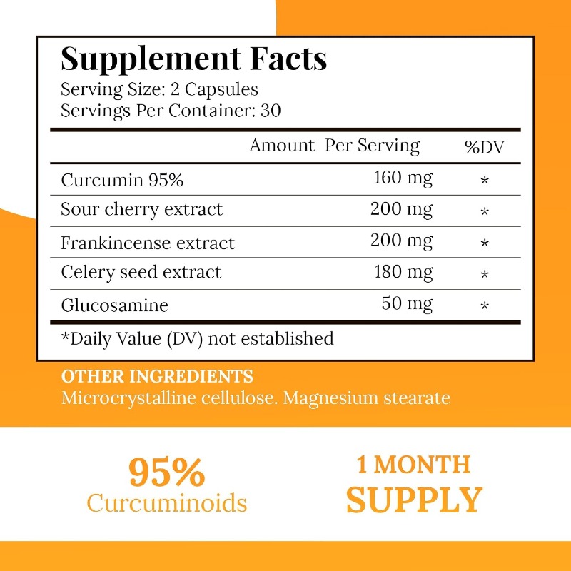 Curcumin 95%  Glucosamine Cont - Turmeric Curcumin Capsule 评论和价格
